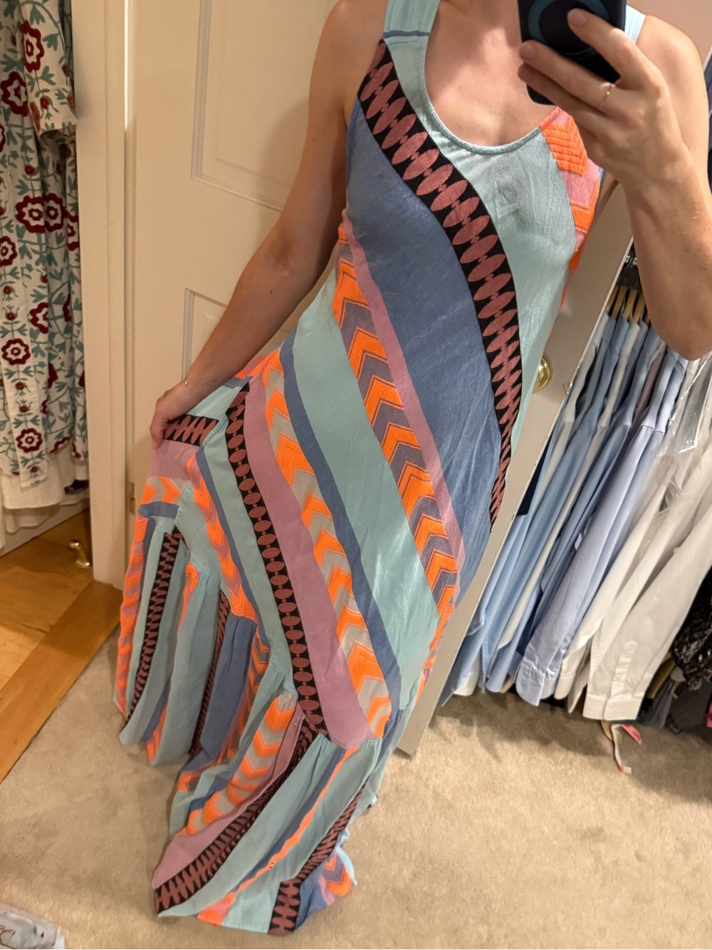 Super colourful cotton resort dress city/beach